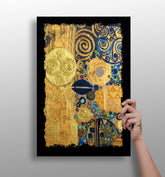 Abstract Gold Aluminum Print.
